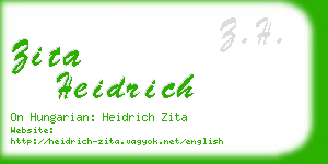 zita heidrich business card